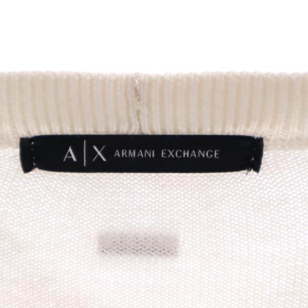 ARMANI EXCHANGE アルマーニエクスチェンジ 長袖 切替デザイン ニット S 白系 セーター レディース