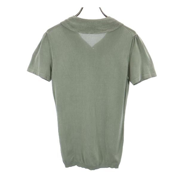 ANTEPRIMA アンテプリマ シルクブレンド 半袖 ニット カーディガン 38 オリーブ レディース