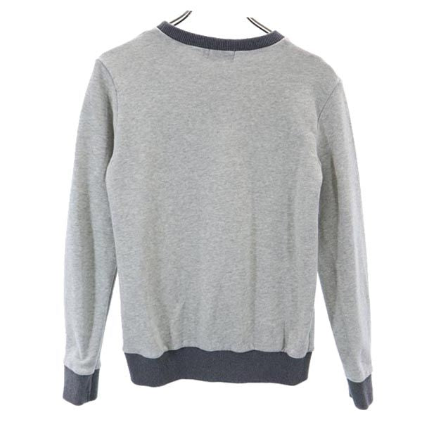 MAISON KITSUNE メゾンキツネ ロゴプリント 長袖 スウェット トレーナー XXS グレー メンズ