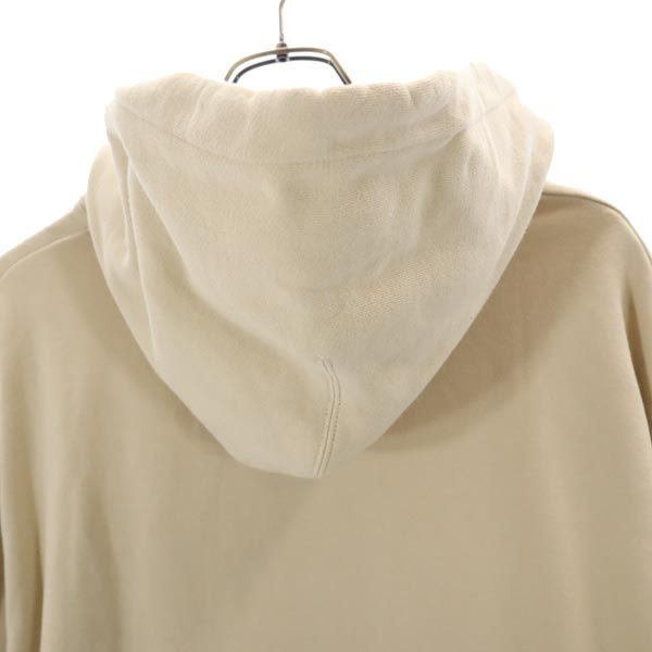 XLARGE エクストララージ ロゴ刺繍 長袖 スウェットパーカー M ベージュ プルオーバー トレーナー メンズ