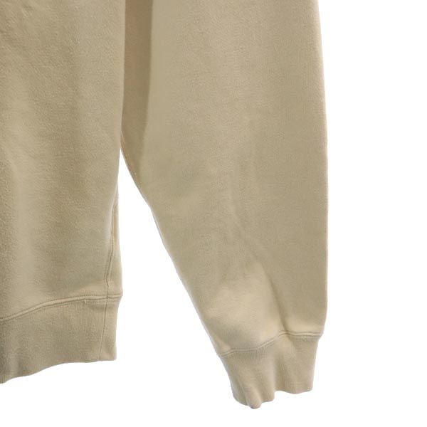 XLARGE エクストララージ ロゴ刺繍 長袖 スウェットパーカー M ベージュ プルオーバー トレーナー メンズ