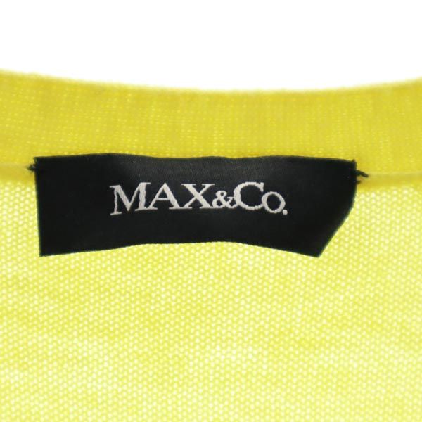 MAX&CO マックスアンドコー 長袖 Vネック カーディガン イエロー レディース