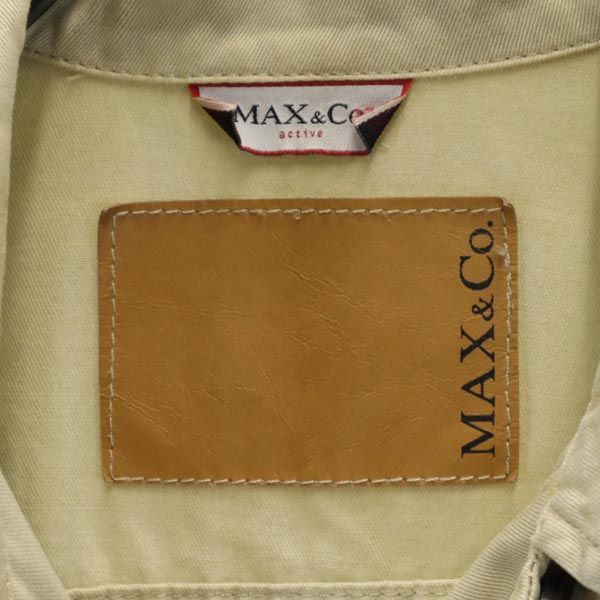 MAX&CO マックスアンドコー イタリア製 トラッカー ジャケット 38 ベージュ系 コットンジャケット レディース