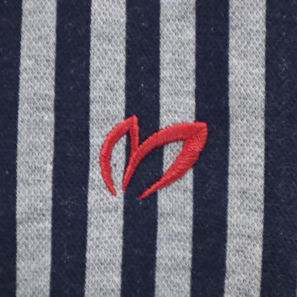 MASTER BUNNY EDITION マスターバニーエディション 日本製 ストライプ柄 長袖 ボタンダウンシャツ 0 ネイビー×グレー レディース