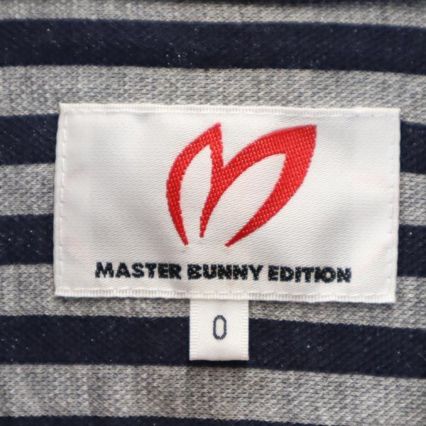 MASTER BUNNY EDITION マスターバニーエディション 日本製 ストライプ柄 長袖 ボタンダウンシャツ 0 ネイビー×グレー レディース