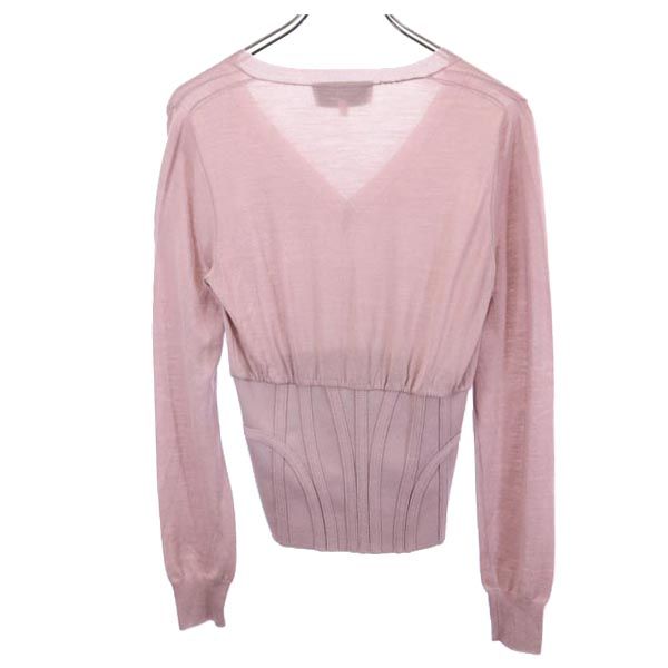 イヴサンローラン ウールブレンド 長袖 ニット S ピンク系 YVES SAINT LAURENT セーター カットソー レディース