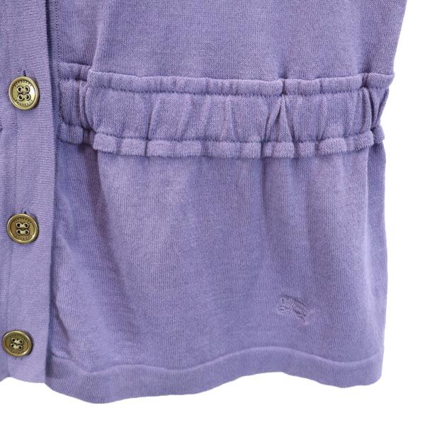 BURBERRY バーバリー 三陽商会 半袖 ニット カーディガン 1 パープル系 レディース