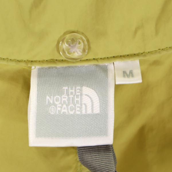 THE NORTH FACE ノースフェイス ロゴ刺繍 薄手 ナイロンジャケット M 黄系 コンパクト アラメダコート レディース