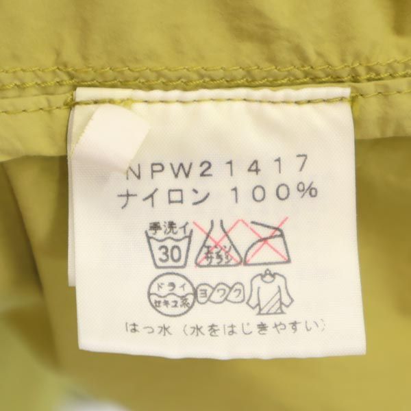 THE NORTH FACE ノースフェイス ロゴ刺繍 薄手 ナイロンジャケット M 黄系 コンパクト アラメダコート レディース