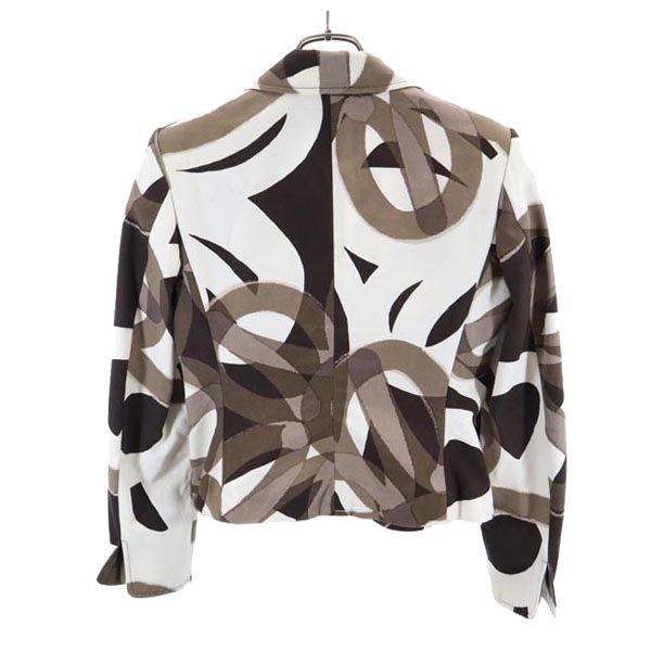 MAX MARA マックスマーラ 総柄 テーラードジャケット 38 茶系 レディース