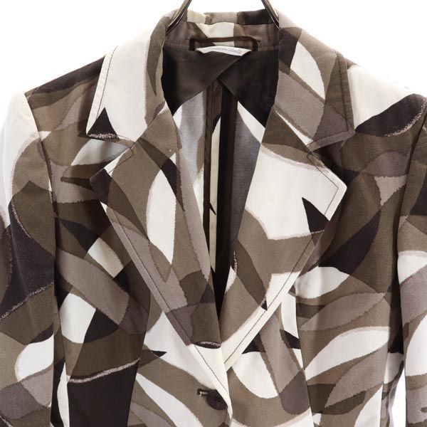 MAX MARA マックスマーラ 総柄 テーラードジャケット 38 茶系 レディース