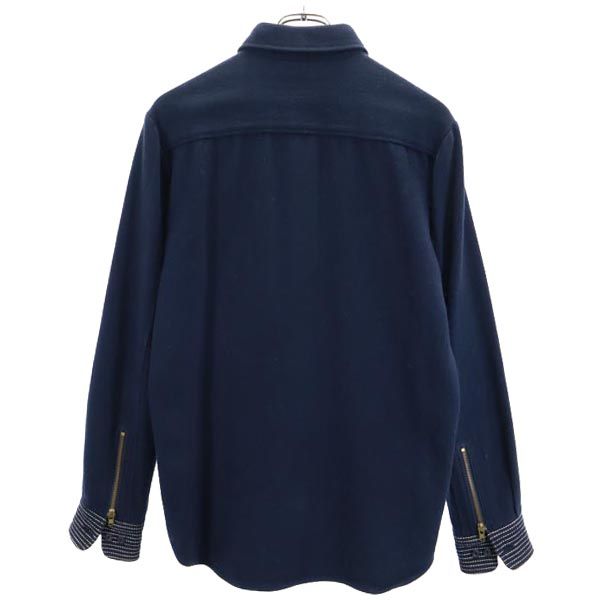 UNDERCOVER アンダーカバー 日本製 コットン 長袖 シャツ 2 紺 メンズ