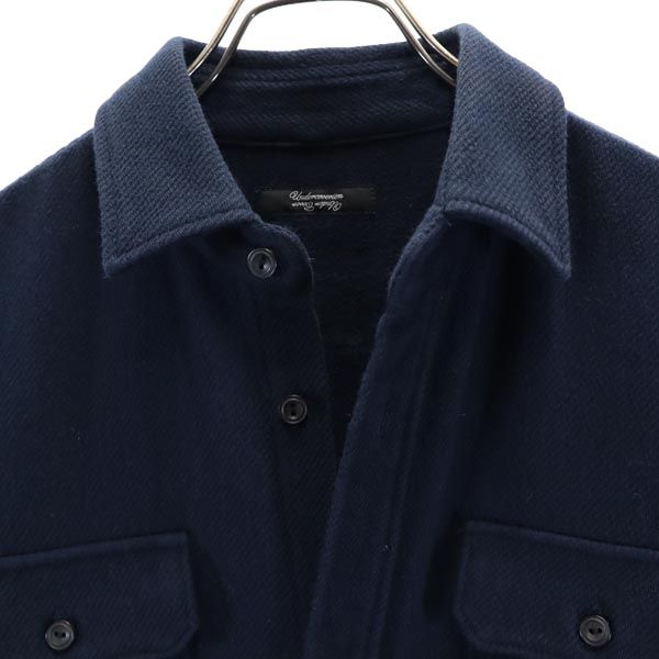 UNDERCOVER アンダーカバー 日本製 コットン 長袖 シャツ 2 紺 メンズ