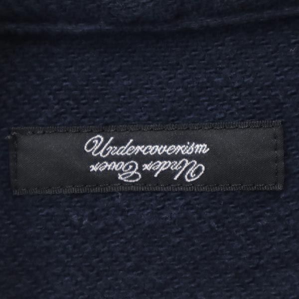 UNDERCOVER アンダーカバー 日本製 コットン 長袖 シャツ 2 紺 メンズ