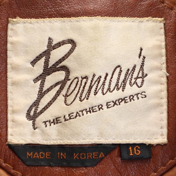 Bermana 80s 本革 レザージャケット 16 茶系 本皮 レディース