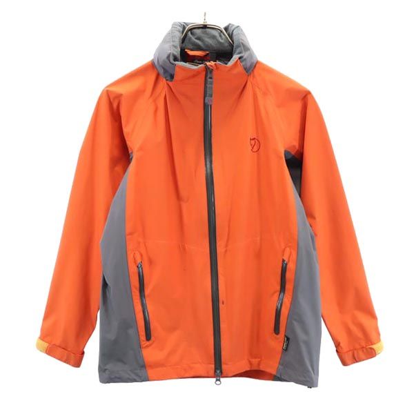 FJALLRAVEN フェールラーベン ゴアテックス 長袖 ナイロンジャケット S オレンジ×グレー アウトドア フード メンズ
