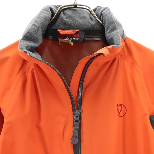 FJALLRAVEN フェールラーベン ゴアテックス 長袖 ナイロンジャケット S オレンジ×グレー アウトドア フード メンズ