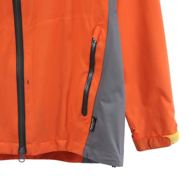 FJALLRAVEN フェールラーベン ゴアテックス 長袖 ナイロンジャケット S オレンジ×グレー アウトドア フード メンズ