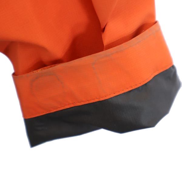 FJALLRAVEN フェールラーベン ゴアテックス 長袖 ナイロンジャケット S オレンジ×グレー アウトドア フード メンズ