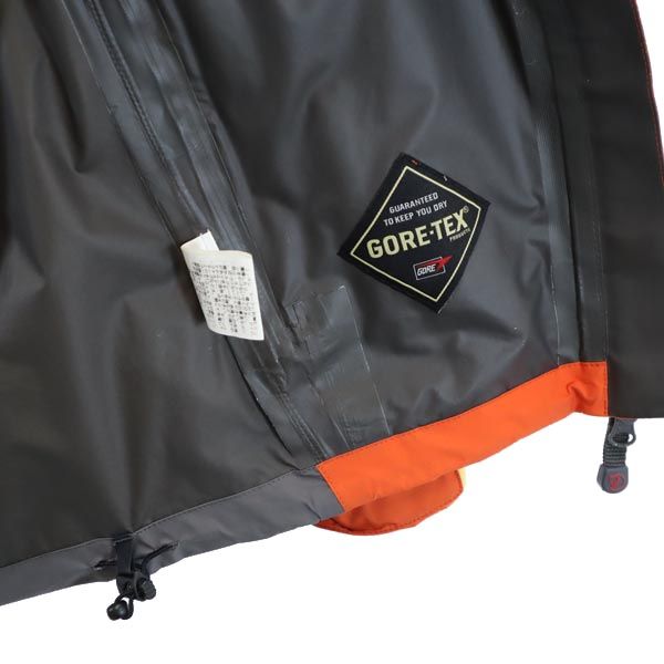 FJALLRAVEN フェールラーベン ゴアテックス 長袖 ナイロンジャケット S オレンジ×グレー アウトドア フード メンズ