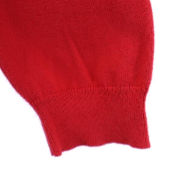 BURBERRY バーバリー 三陽商会 長袖 ニット ジップジャケット 10Y 140 レッド系 キッズ