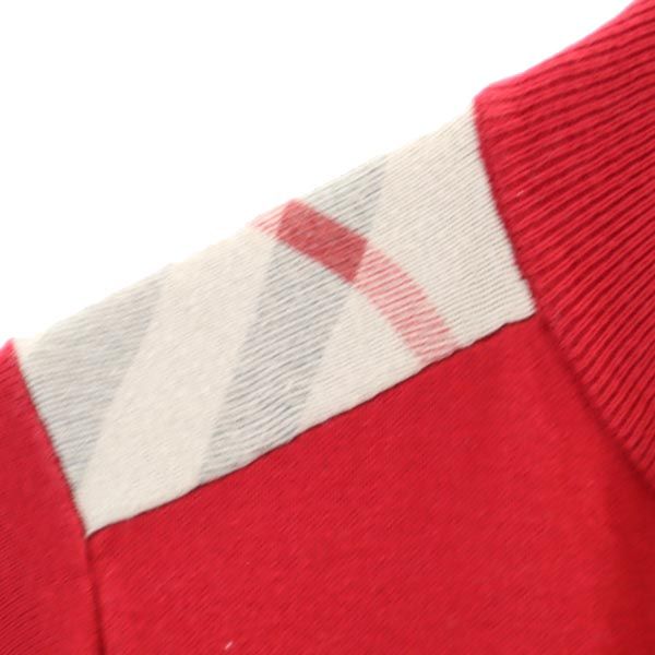 BURBERRY バーバリー 三陽商会 長袖 ニット ジップジャケット 10Y 140 レッド系 キッズ