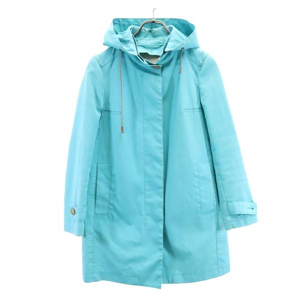 マッキントッシュフィロソフィー コットン コート 36 水色 MACKINTOSH PHILOSOPHY フード レディース