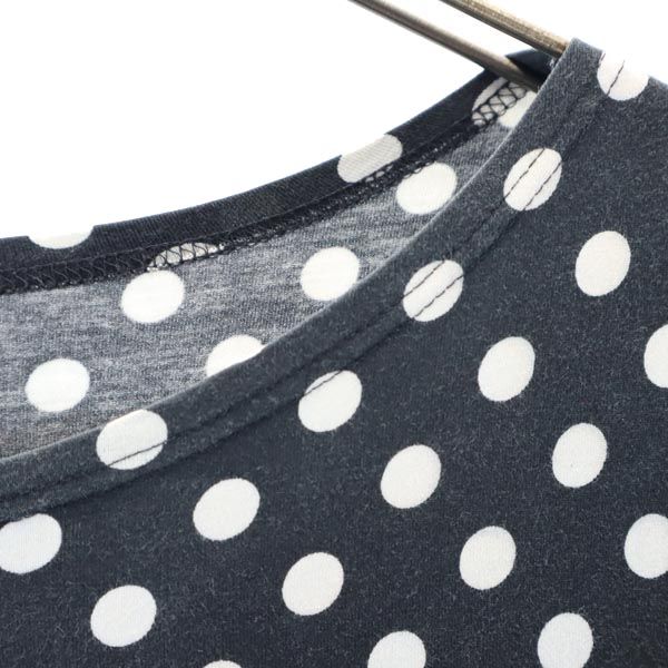 marimekko マリメッコ ドット柄 7分袖 ワンピース M グレー系 レディース