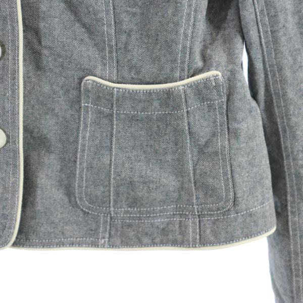 Rene ルネ 日本製 コットン テーラードジャケット 36 黒系 レディース