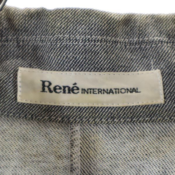Rene ルネ 日本製 コットン テーラードジャケット 36 黒系 レディース
