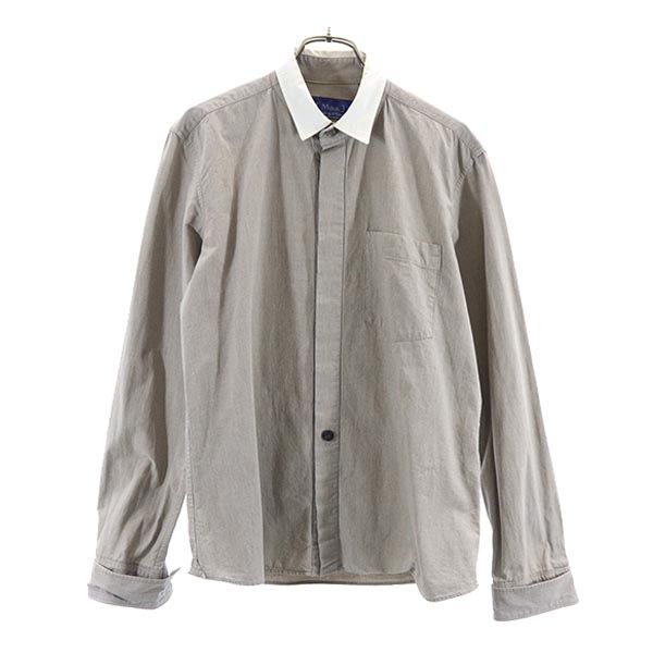 Milok ミロック 日本製 長袖 シャツ S ブラウン系 メンズ