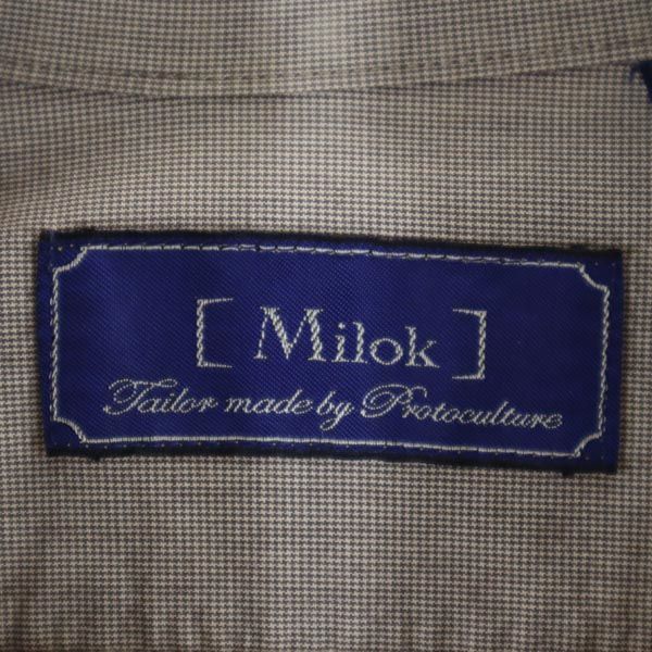 Milok ミロック 日本製 長袖 シャツ S ブラウン系 メンズ