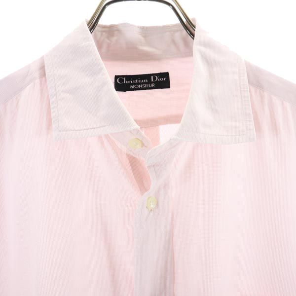 Christian Dior クリスチャンディオール 総柄 長袖 シャツ ピンク系 メンズ