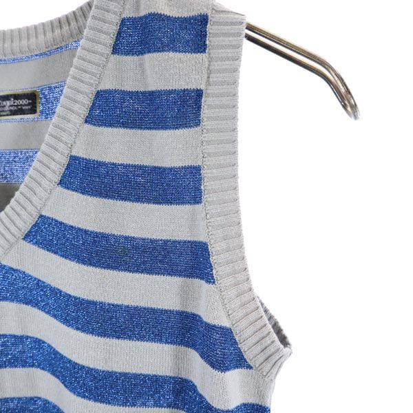 UNDERCOVER アンダーカバー ボーダー ニット ベスト M グレー系 レディース