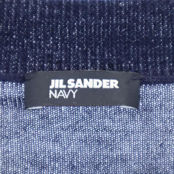 JIL SANDER NAVY ジルサンダーネイビー ウール 長袖 Vネック ニット M 紺系 セーター レディース