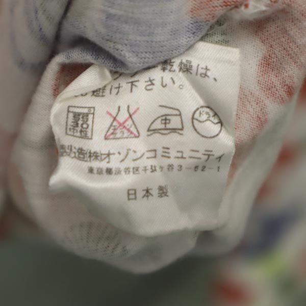 OZONE ROCKS オゾンロックス 日本製 和柄 総柄 長袖 シャツ S 白系 レディース