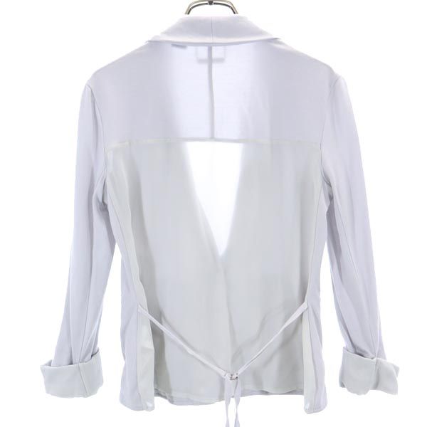 ARMANI EXCHANGE アルマーニエクスチェンジ バックシースルー テーラードジャケット XS グレー系 レディース