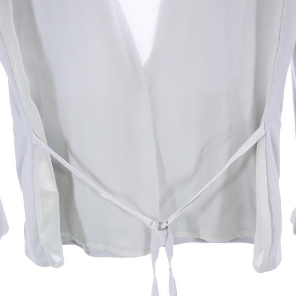 ARMANI EXCHANGE アルマーニエクスチェンジ バックシースルー テーラードジャケット XS グレー系 レディース