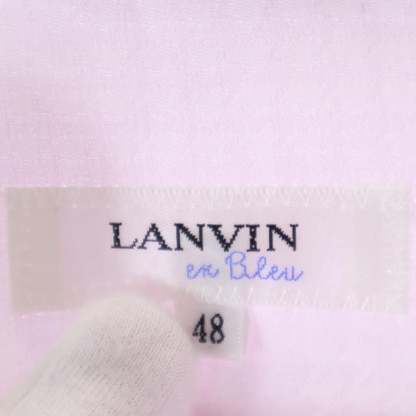 LANVIN ランバン 日本製 長袖 シャツ 48 ピンク メンズ