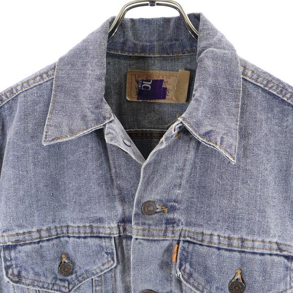 Levi's リーバイス USA製 オレンジタグ 長袖 デニムジャケット 紺系 ジージャン メンズ
