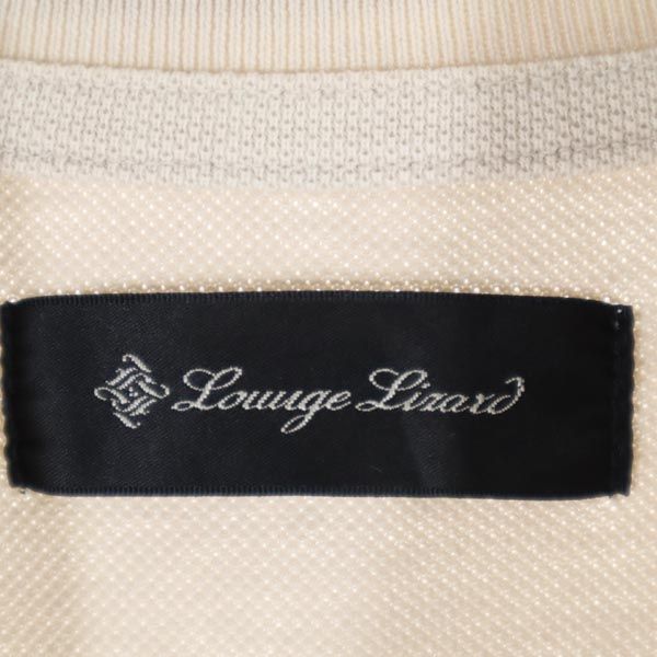 LOUNGE LIZARD ラウンジリザード 日本製 半袖 ポロシャツ 2 ベージュ 鹿の子 メンズ