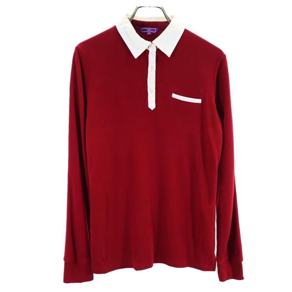 BEAMS GOLF ビームスゴルフ 日本製 ゴルフ 長袖 ポロシャツ M レッド系 レディース