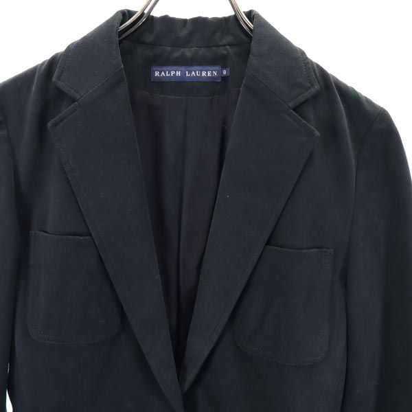 RALPH LAUREN ラルフローレン 長袖 ストレッチ テーラードジャケット 9 黒 レディース
