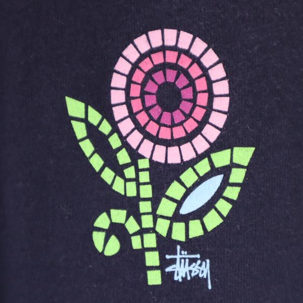 STUSSY ステューシー 90s USA製 オールド 半袖 Tシャツ M ネイビー レディース