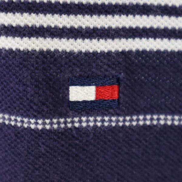 TOMMY HILFIGER トミーヒルフィガー 半袖 ポロシャツ L ネイビー×レッド×白 メンズ