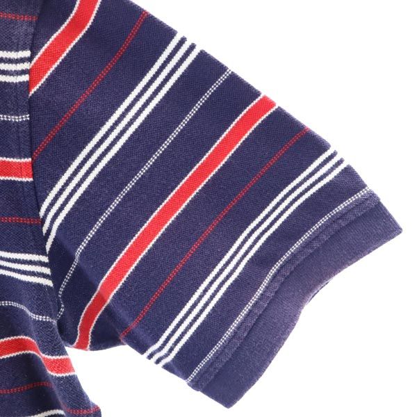 TOMMY HILFIGER トミーヒルフィガー 半袖 ポロシャツ L ネイビー×レッド×白 メンズ