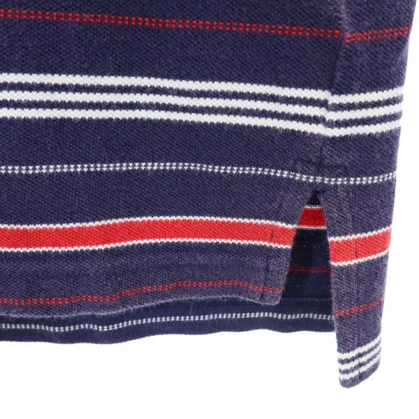 TOMMY HILFIGER トミーヒルフィガー 半袖 ポロシャツ L ネイビー×レッド×白 メンズ