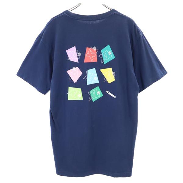 XLARGE エクストララージ バックプリント 半袖 Tシャツ M ネイビー メンズ