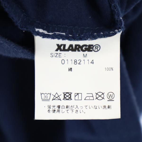 XLARGE エクストララージ バックプリント 半袖 Tシャツ M ネイビー メンズ