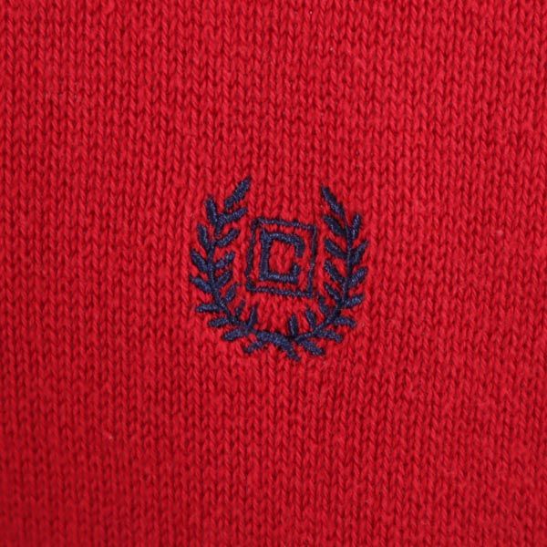 CHAPS チャップス Vネック ニットベスト L レッド系 メンズ